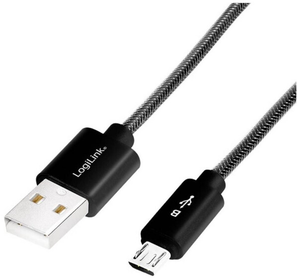 LogiLink CU0132 USB-A auf Micro-USB 1m Schwarz