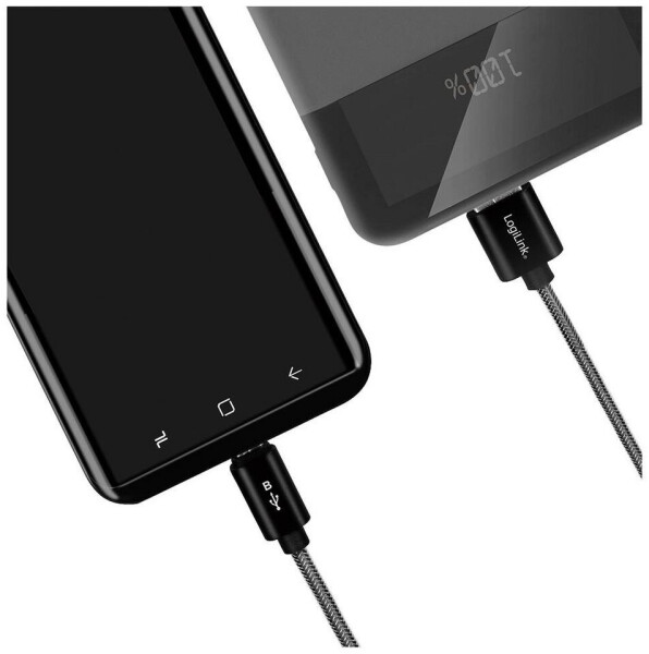 LogiLink CU0132 USB-A auf Micro-USB 1m Schwarz, Bild 3
