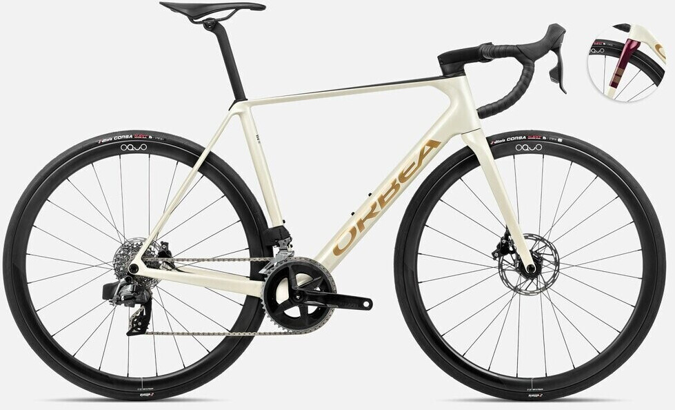 Orbea Orca M31eTEAM (2024) Ivory White-Burgundy (Gloss) -Vulcano (Matt)