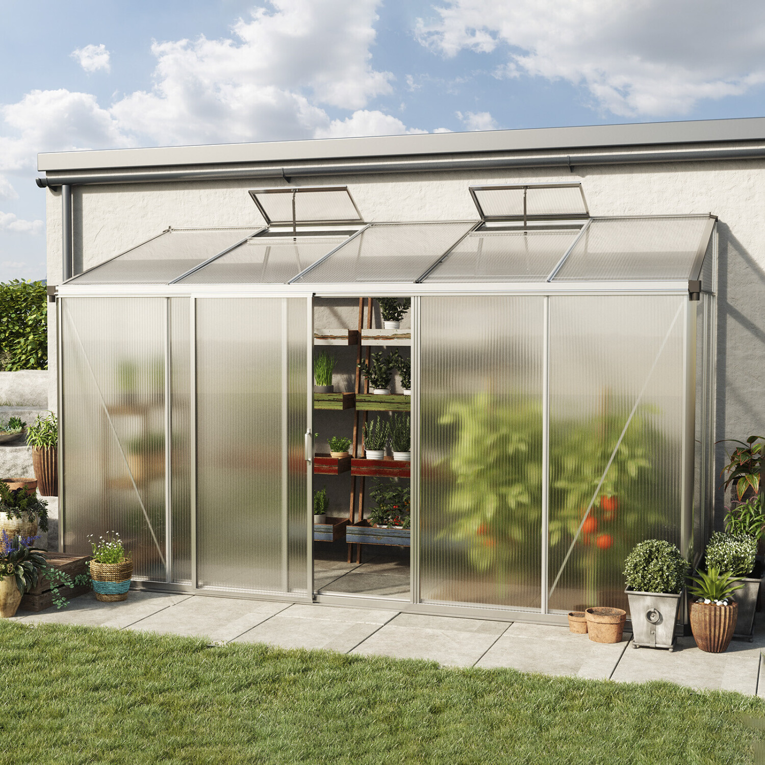 GFP Garten & FreizeitProfi 365 x 147 cm Anlehngewächshaus