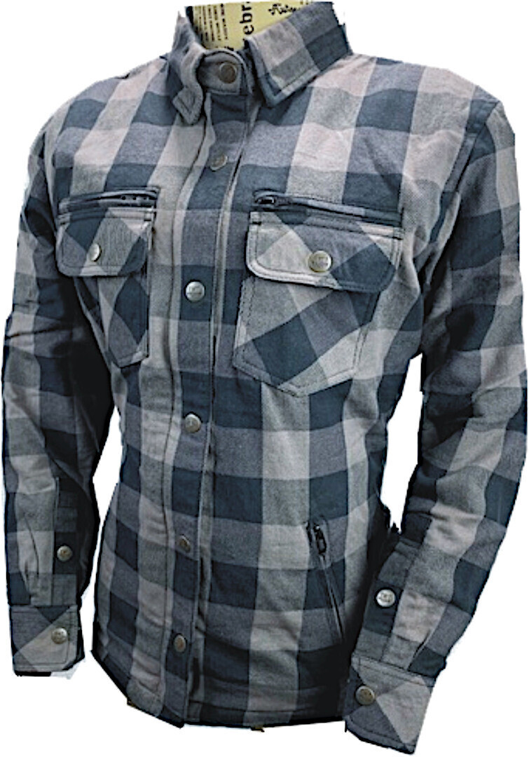 Bores Lumberjack Premium Ladies Motorcycle shirt Black/Grey
