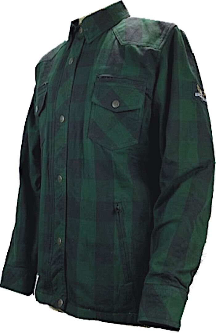 Bores Lumberjack Premium Motorcycle shirt Black/Green