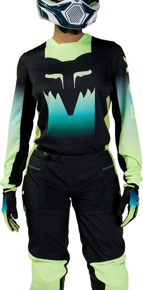 Fox 180 Flora Ladies Black/Green/Yellow