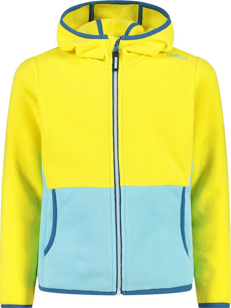 CMP Girl's Full Zipper Hooded Color Block Fleece Jacket (32H1375)