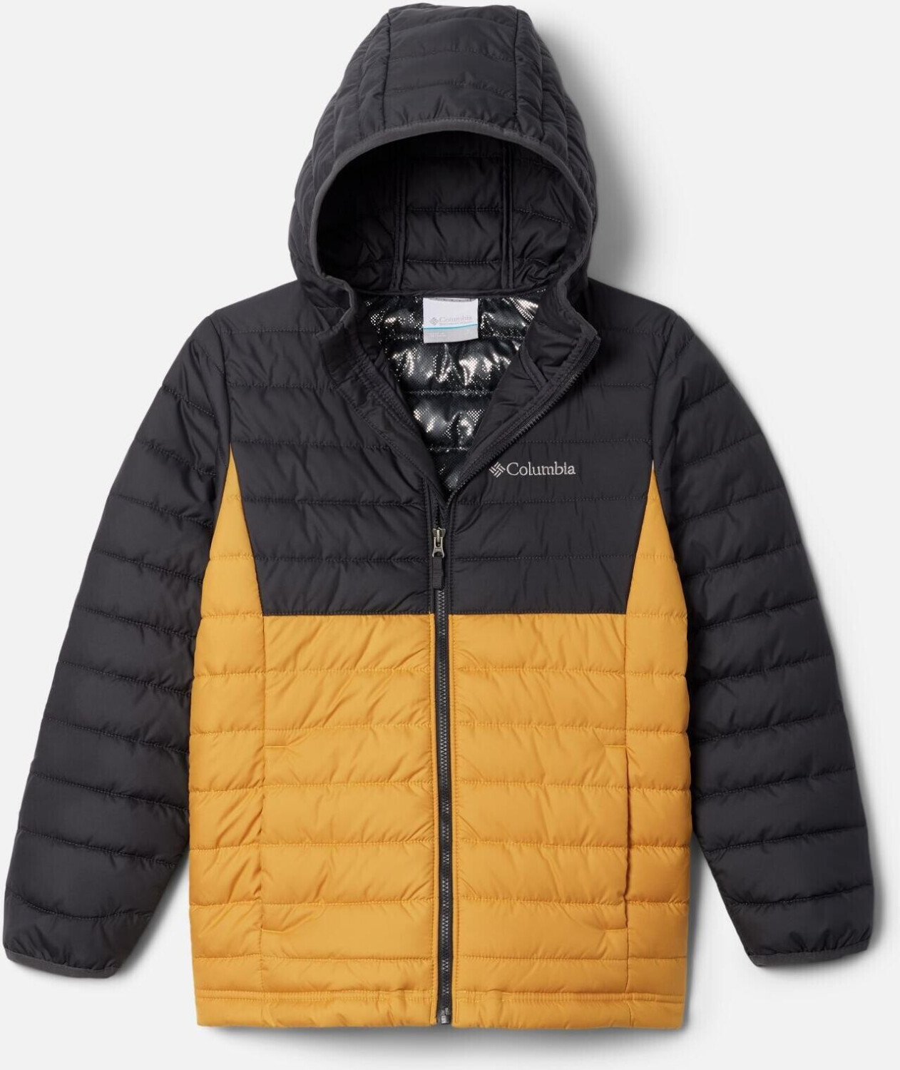 Columbia Boys Powder Lite Hooded Jacket raw honey/shark