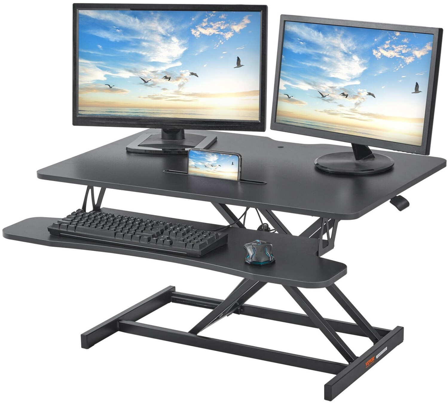 VEVOR Double-Layer Standing Desk Converter 915 x 600 mm