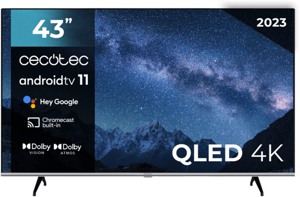 Cecotec Televisor LED 43 Smart TV QLED v2 Series VQU20043s. 4K