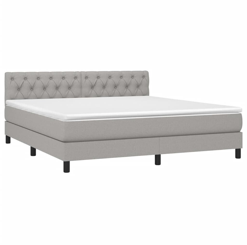 vidaXL Divan Bed with Mattress & LED Textile 160x200cm (31334)