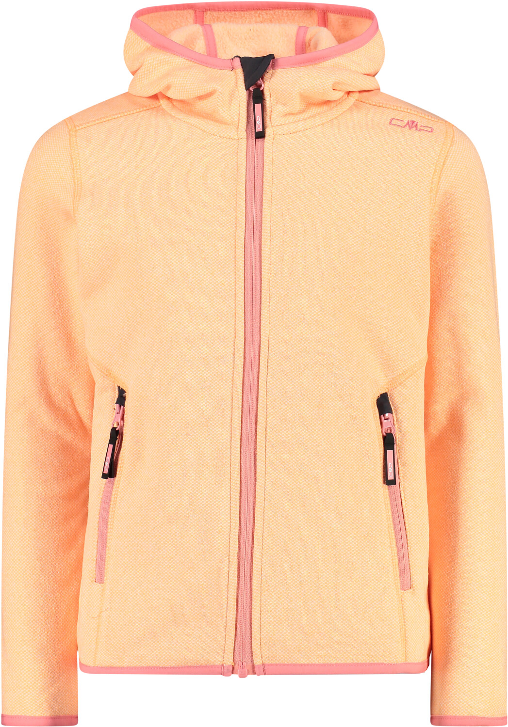CMP Girl Fleece-Jacket Knit-Tech (3H19825) melone/pesca/bianco