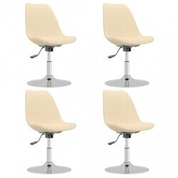 vidaXL Dining room chairs swivel fabric| Cream, size - 4 pcs.