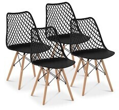 Fromm & Starck Chair - set of 4 - up to 150 kg - seat 430 x 430 x 440 mm - black
