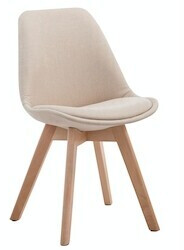 CLP Visitor chair Borneo V2 Natura fabric cream