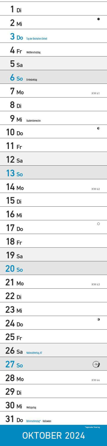 Alpha Edition Streifenplaner XL Rot 2026 - Schmaler Wandkalender Für Küche & Büro