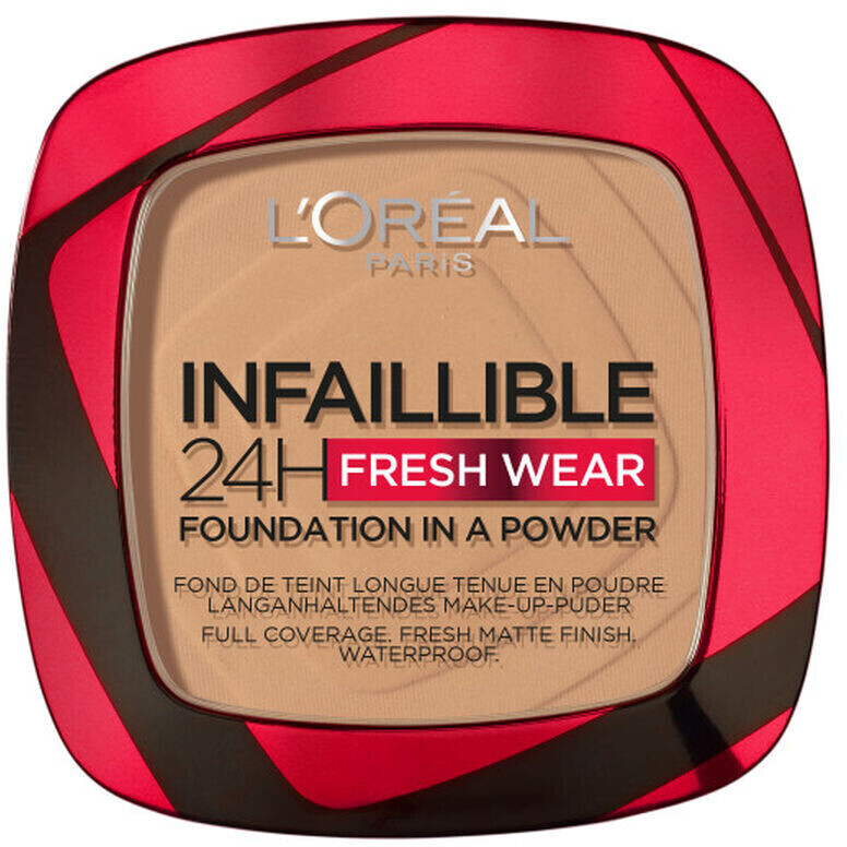 Photos - Foundation & Concealer LOreal L'Oréal Make-up-Puder Infaillible 24H Fresh Wear  300 Amber (9 g)