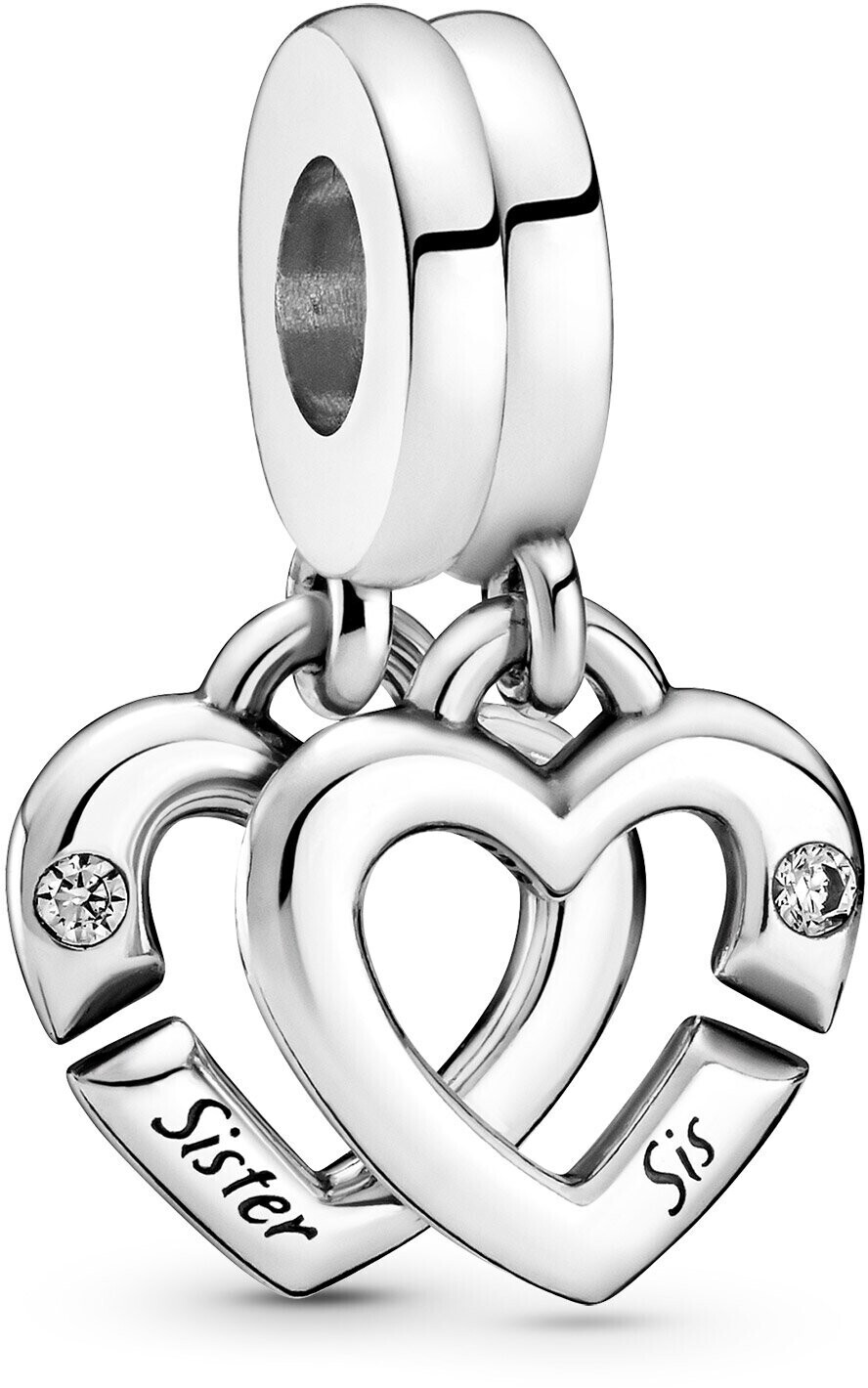 Photos - Other Jewellery Pandora Linked Sister Hearts Split Dangle Charm  (799538C01)