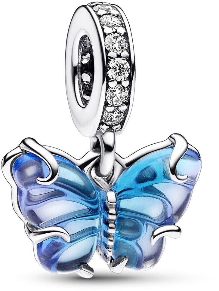 Pandora Blue Murano Glass Butterfly Dangle Charm (792698C01)