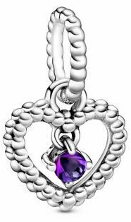 Pandora Birthstone Heart Dangle Charm (798854C) February