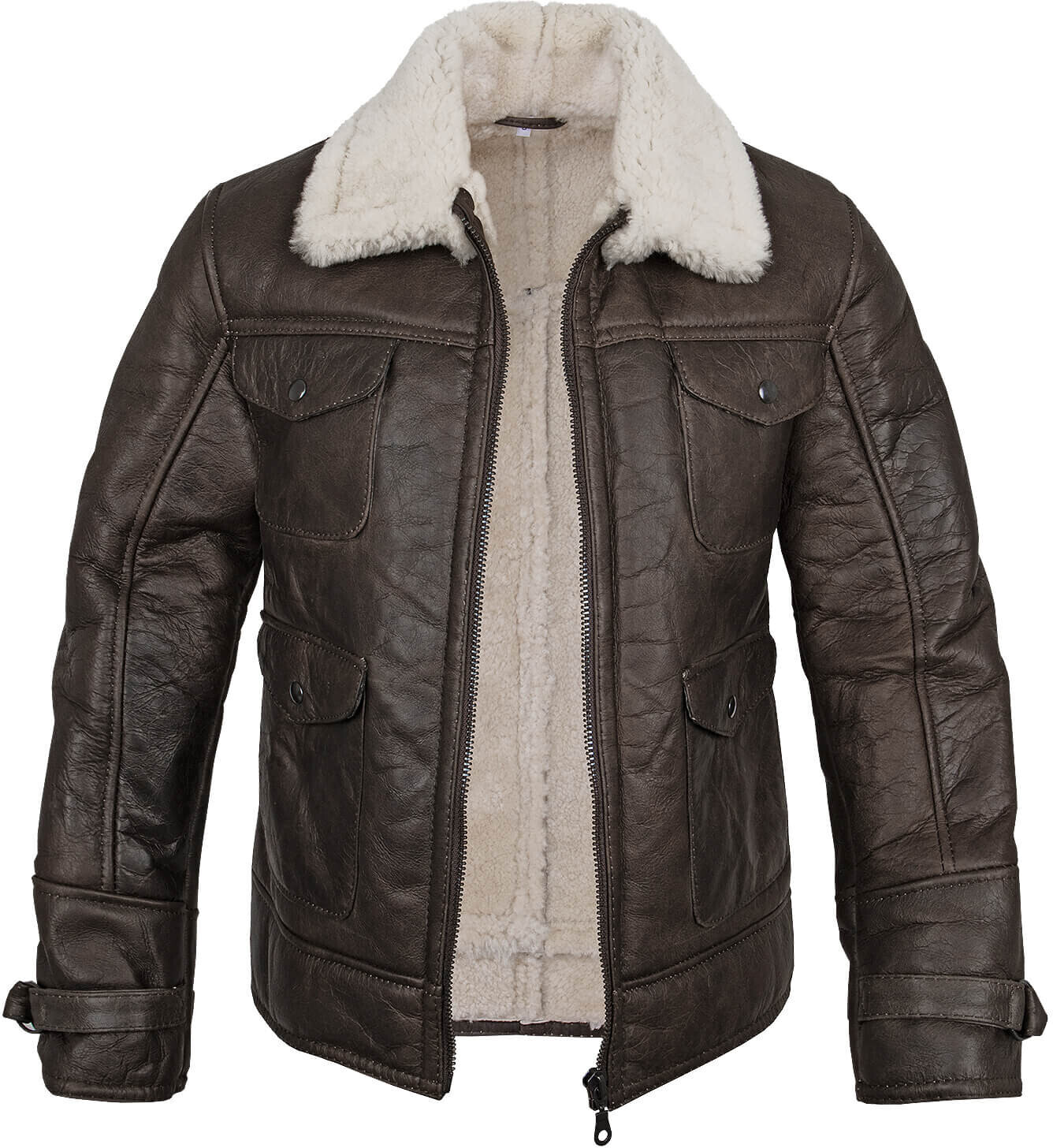 Mil Tec US Navy A4 bomber leather jacket brown