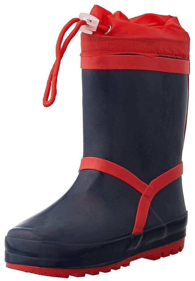 Playshoes Lined Rubber Rain navy red