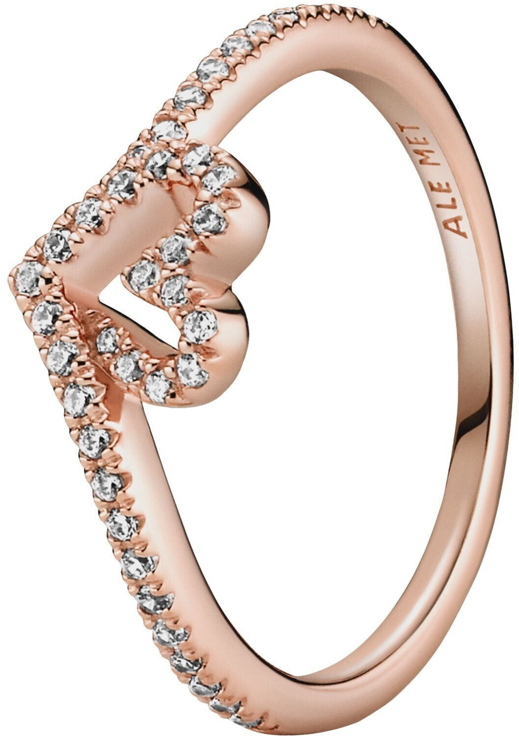 Pandora Sparkling Wishbone Heart Ring (189302C01)