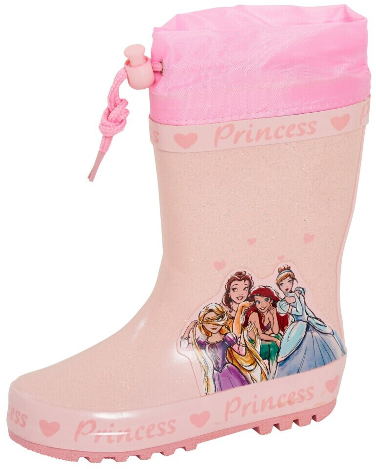 Disney Girls' Princess Design Warm Lined Rubber rose