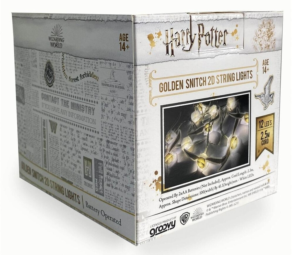 Groovy Luci A Stringa 2D Harry Potter Hogwarts, Decorazione Luminosa A Tema Per Cameretta, Festa A Tema Magico