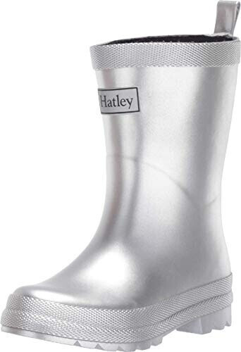 Hatley Printed Wellington Rain rubber grey silver