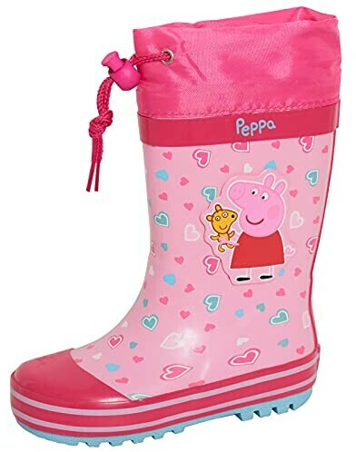 Peppa Pig Girls' lace-up rain pink rose