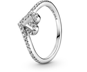 Buy Pandora Sparkling Wishbone Heart Ring 199302C01 from 19.95