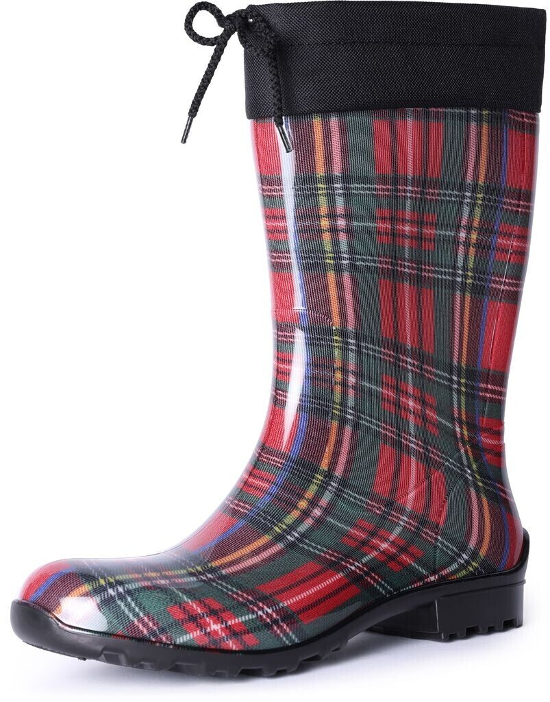 Ladeheid Rubber with cuff LA-968 red grid