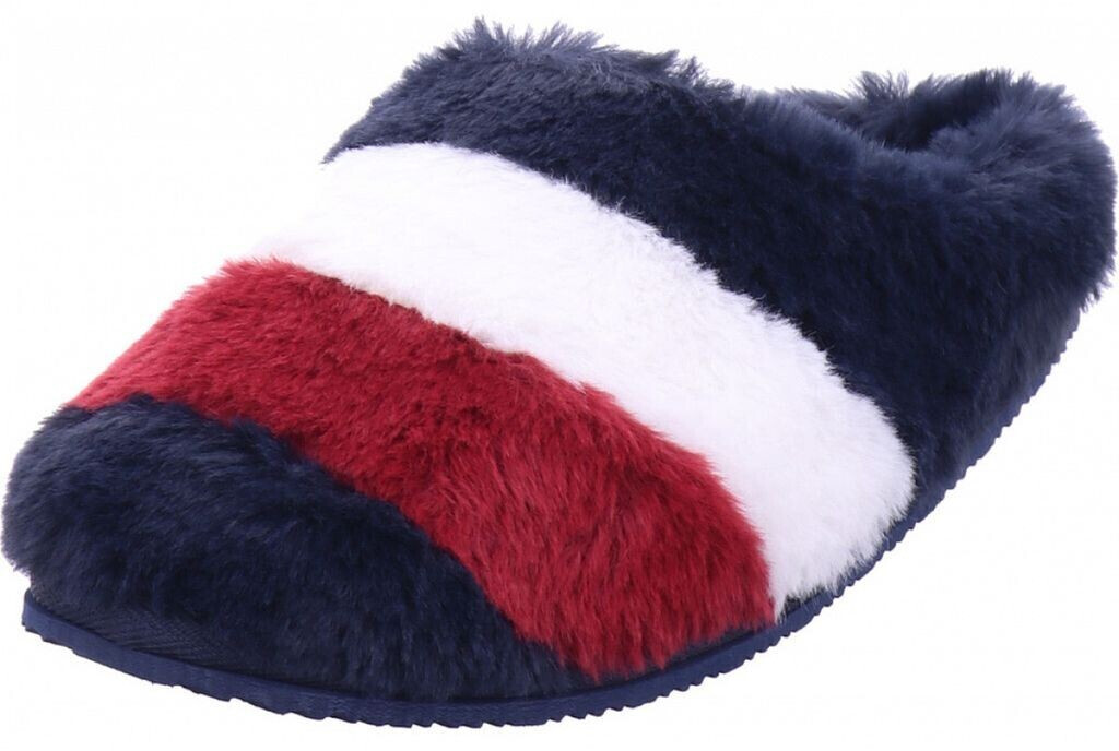 Tommy Hilfiger Flag Fur Home Slipper FW0FW07432 Rwb 0GY blue