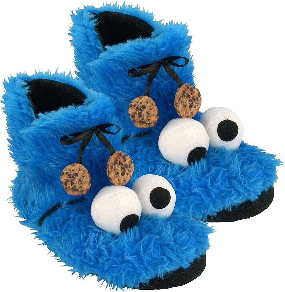 United Labels Cookie Monster 3D plush booties slippers blue
