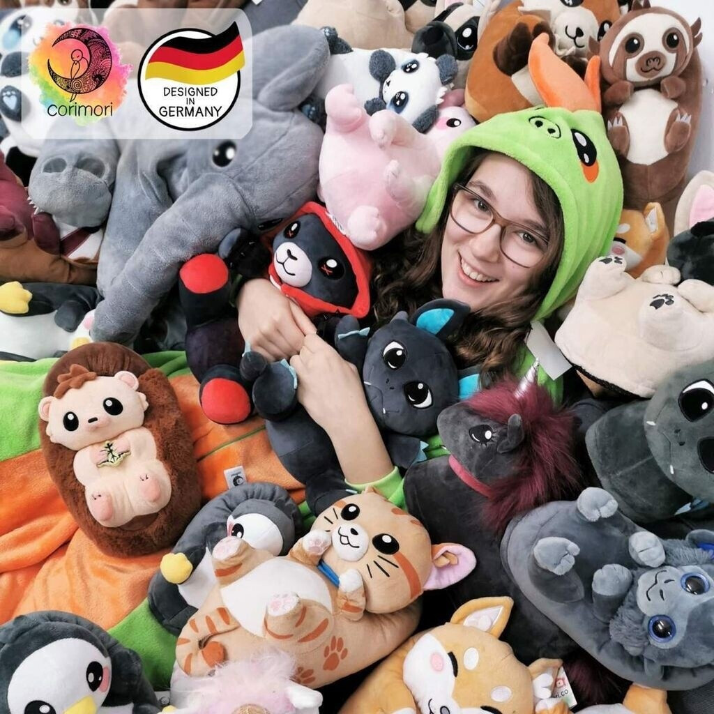 Corimori Plush Slippers Ember the Punk Teddy