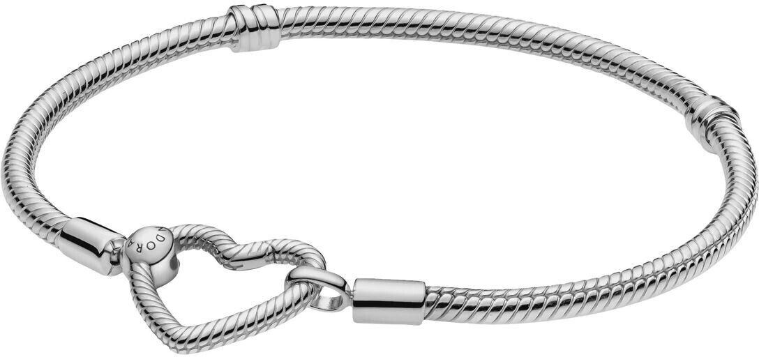 Pandora Moments Heart Closure Snake Chain Bracelet (599539C00)