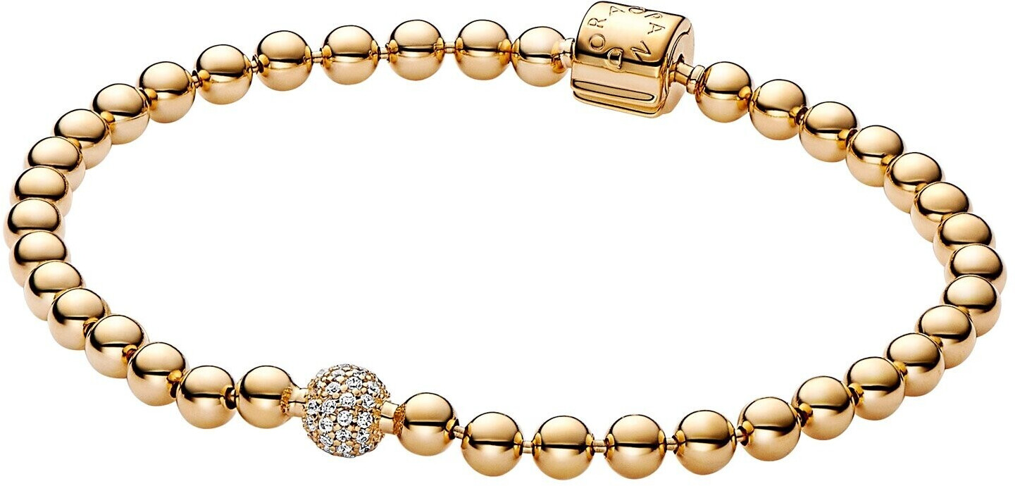 Beads and pave bracelet pandora top