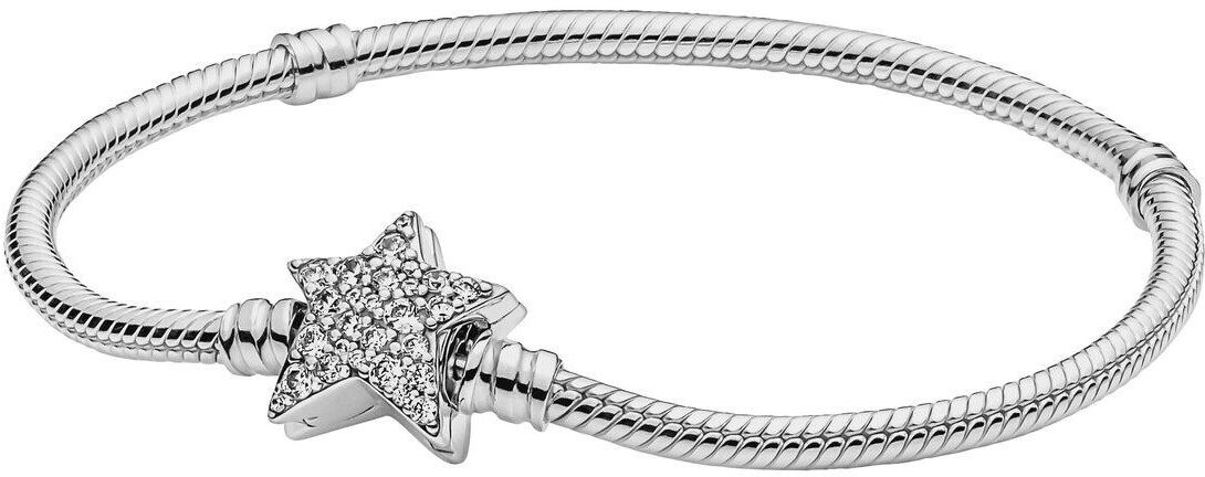 Pandora Moments Asymmetric Star Clasp Snake Chain Bracelet (599639C01)
