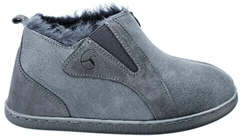 Strobl Ladies Sheepskin Slippers Leather Warm Winter Sheepskin Slippers with Wool Royale Steel 1