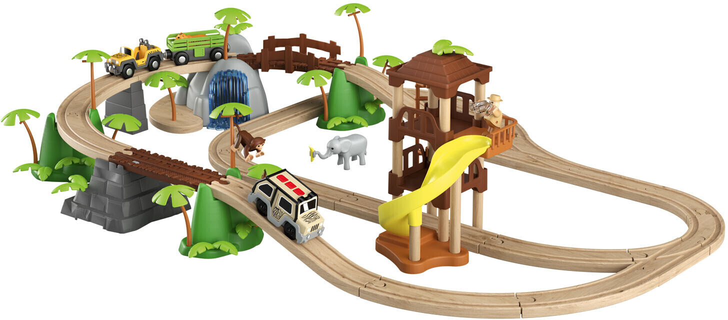 Playtive Eisenbahn-Set Dschungel aus Preise) 47-teilig bei Preisvergleich (Februar 2024 Holz € | 34,99 ab