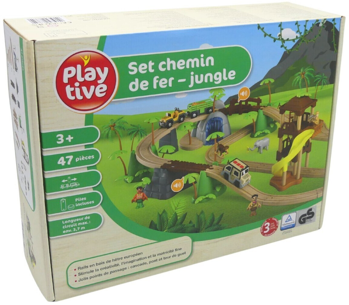 Playtive Eisenbahn-Set Dschungel aus Holz 47-teilig ab 34,99 € (Februar  2024 Preise) | Preisvergleich bei | Holzspielzeuge