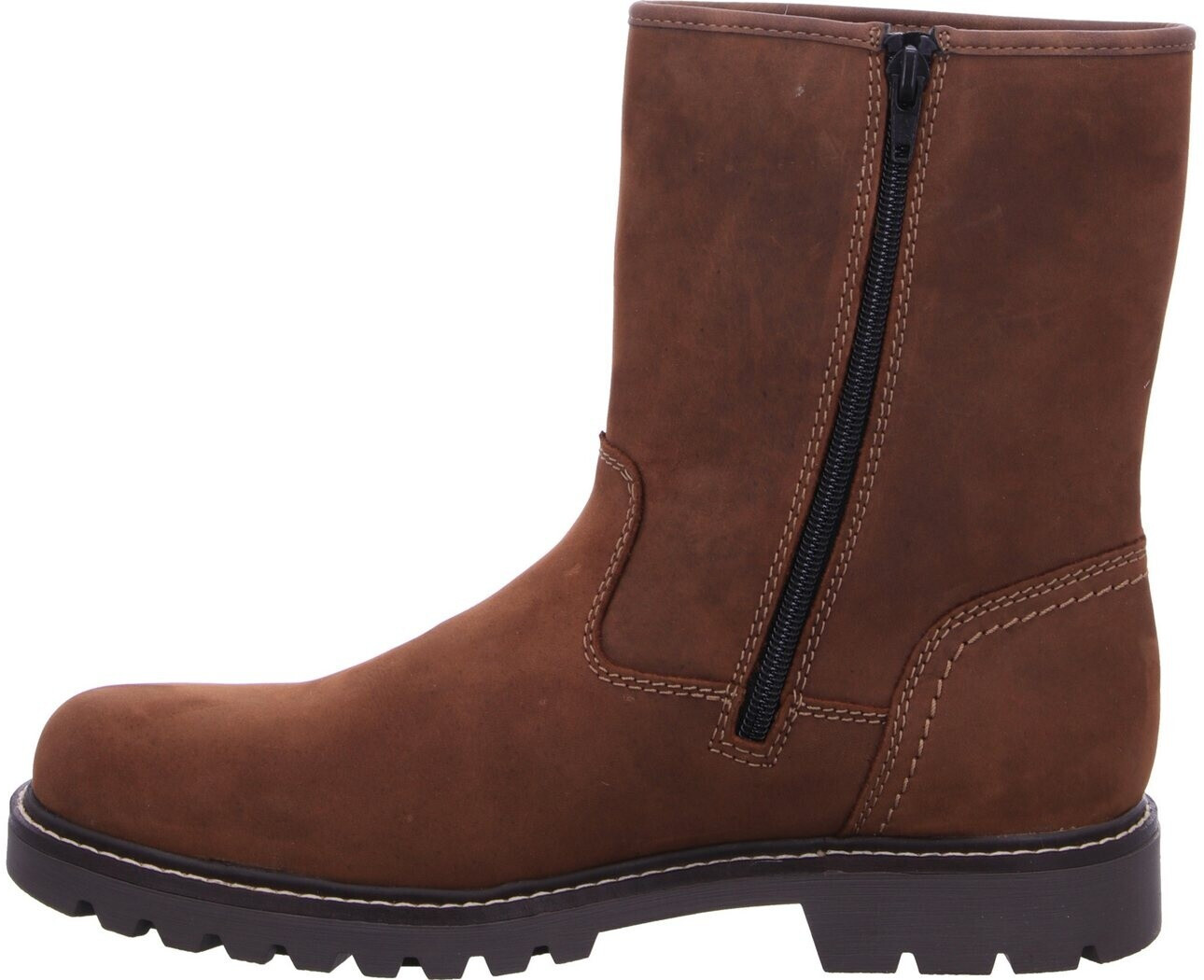 BOTCAM Damen Westernstiefel Braun - Wasserdichte Halbstiefel Wildleder Optik