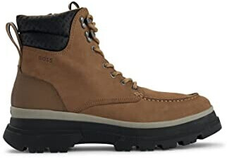 Hugo Boss Foster Half made of nubuck leather with monogram trim beige