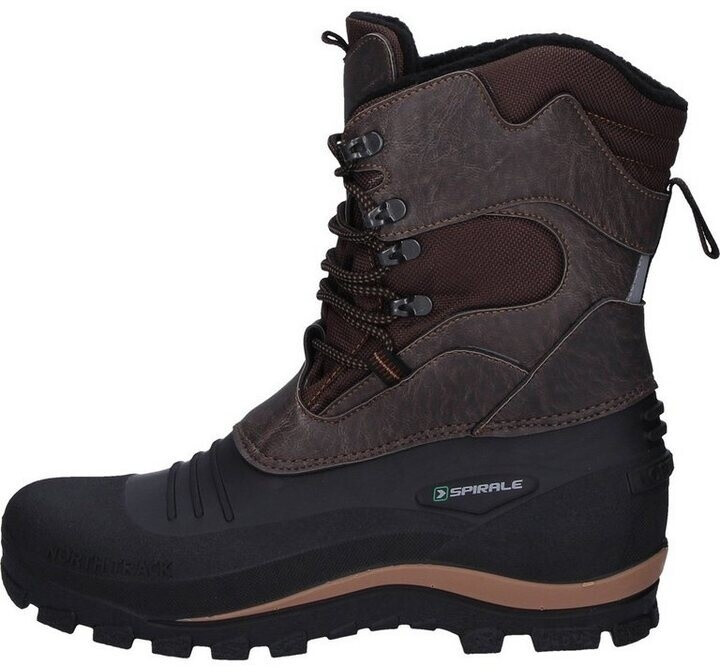 Spirale Winter lace-up Bernd brown black Nylon PVC faux fur lining