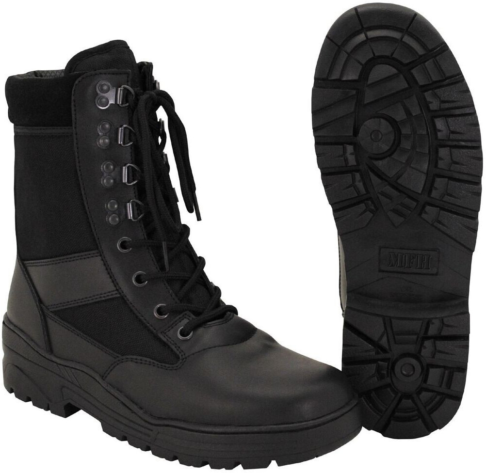 Max Fuchs Security black leather nylon 8-hole rubber sole