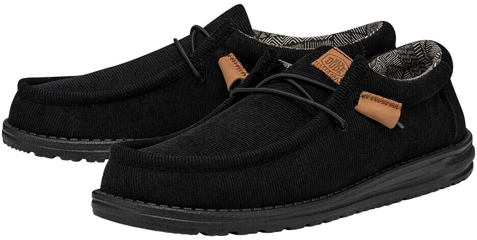 Dude Wally Corduroy Shoes black