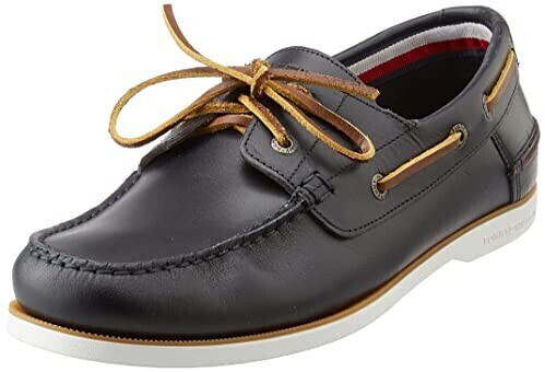 Tommy Hilfiger Boat Shoe Core Leather made of leather blue Desert Sky