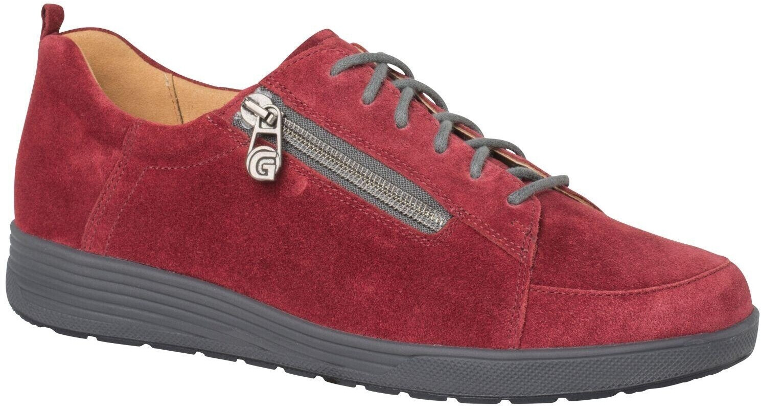 Ganter SENSITIV Klara K lace-up shoe red chianti Casualvelour leather