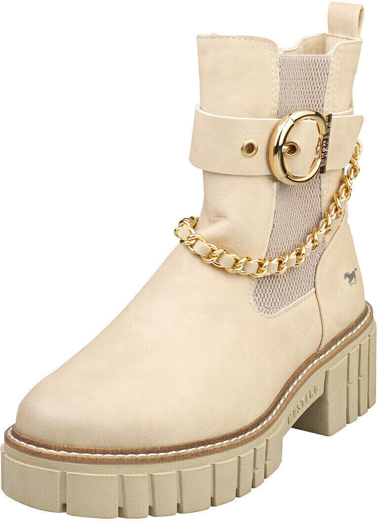 MUSTANG Side Zip Platform beige fashion