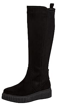 Jana Shoes High without heel knee-high platform wide H extra wide grey
