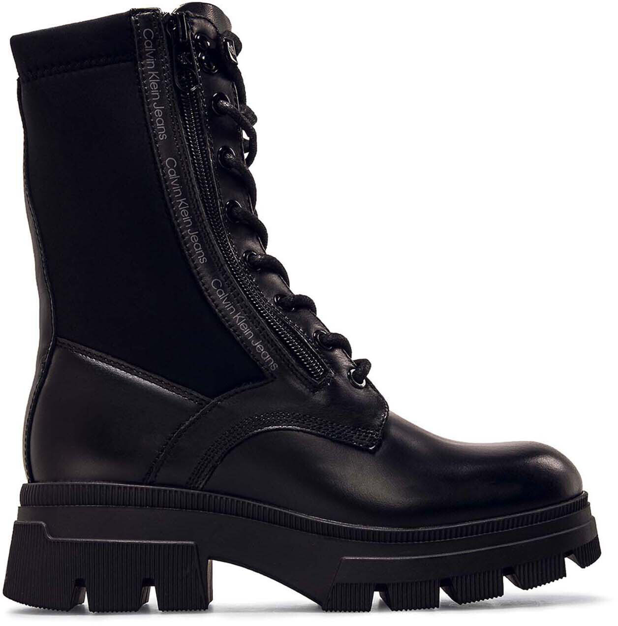 Calvin Klein Chunky Combat Laceup Zip black