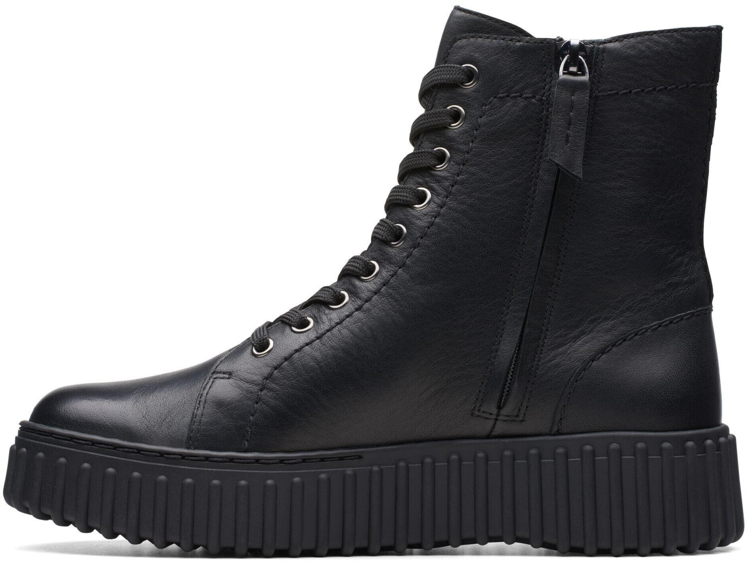 Clarks Torhill Rise smooth leather black